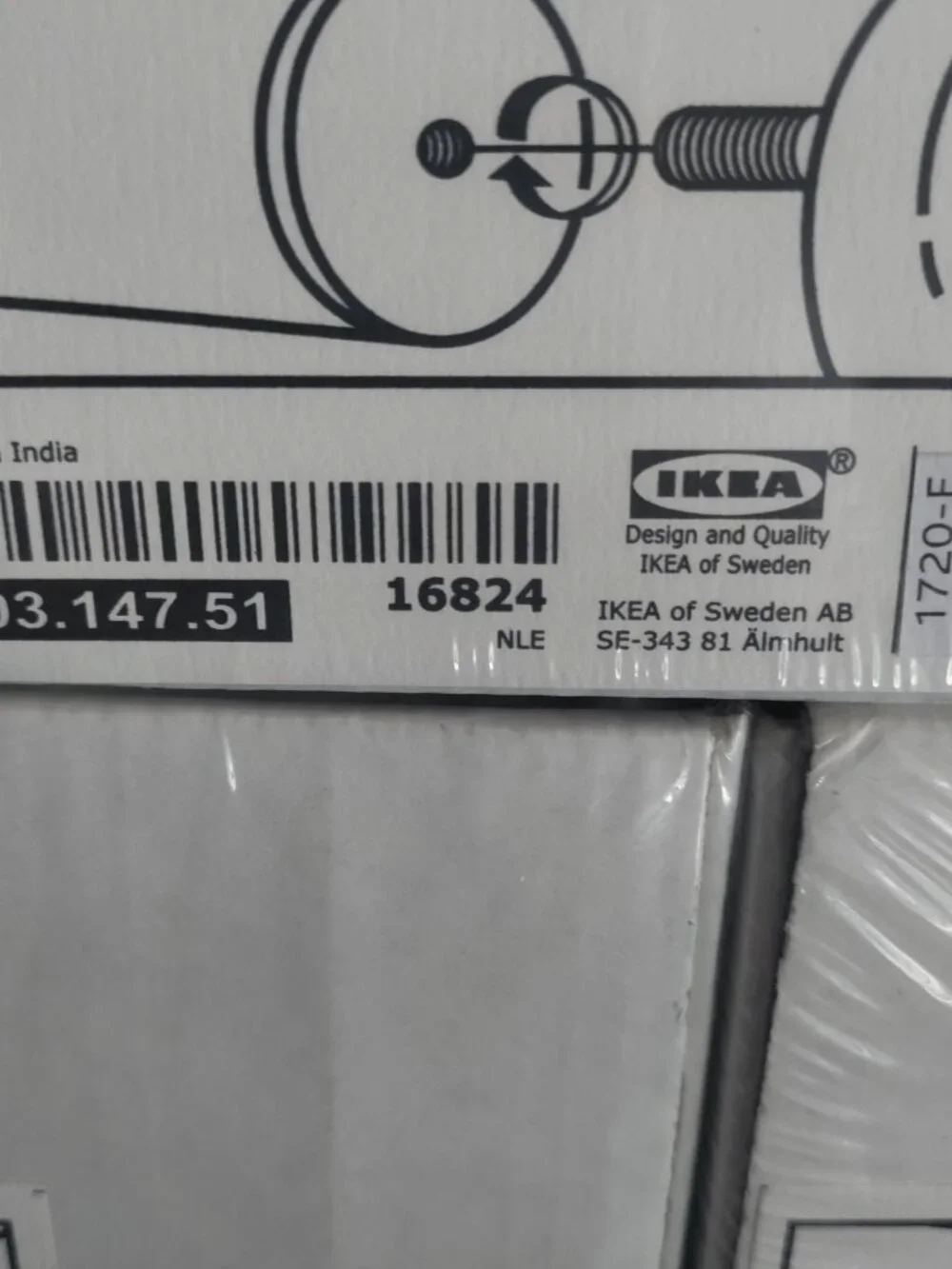 NWT 3 Sets IKEA BEFOGAD Finials White for Curtain Rod 903.147.51